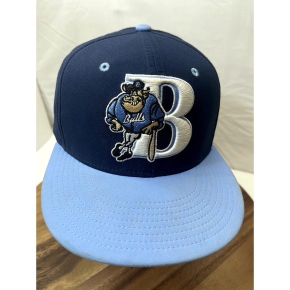 BULLS Minor League Baseball Hat Cap Blue Fitted M/L Nike True Dri‎ Fit - Picture 1 of 16